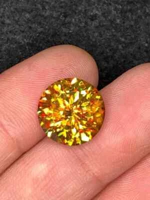 4.00 Ct Natural Full Fire Sphene Titanite Round Cut Gemstone For Jewellery - Image 1 of 4