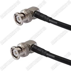 Cable de cola de cerdo macho BNC en ángulo recto a BNC macho RA RG174 para Wifi 15 cm a 5 m - Imagen 1 de 3