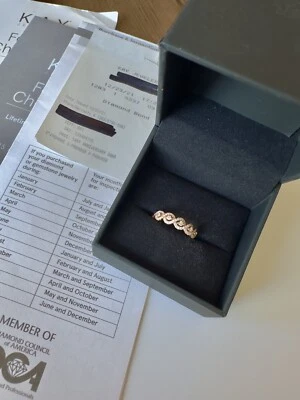 Banda de aniversario de diamantes de 1/3 quilates doble corte redondo oro rosa de 14 quilates Foto 1 de 4