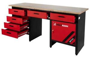 Holzmann Werkbank WT1700 mit 6 Schubladen Werkstatt Werktisch Schubladenschrank