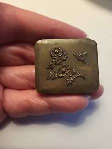 Japanese meiji trinket box Antique Pill Stamp Bronze? - Picture 1 of 13