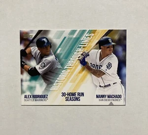 Manny Machado Alex Rodriguez 2019 Topps Historic Through Lines Insert #HTL-14 - Picture 1 of 2
