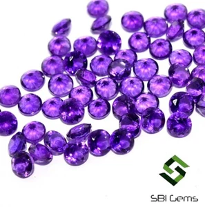 Natural Amethyst Round Cut 3 mm Lot 30 Pcs 3.48 Cts Calibrated Loose Gemstones - Picture 1 of 6