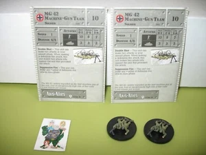 =Eje y Aliados JUEGO BASE EN MINIATURA MG 42 Equipo de ametralladoras 2 PIEZAS con tarjetas 29/48= - Imagen 1 de 1