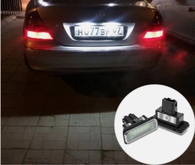 For Mercedes-Benz W203 W211 W219 R171 LED License Number Plate Lights 2Pcs Foto 1 de 4