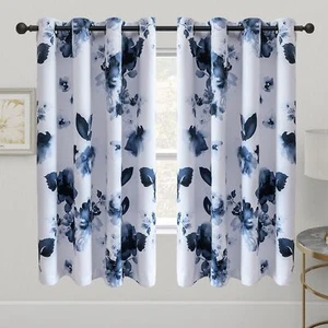 Taisier Home 54 Inch Grommet Room Darkening Window Curtain Drapes, Chinese Tr... - Picture 1 of 8