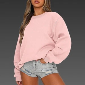 NWT Baby Pink Pullover Oversized Sweatshirt Sz Small - Picture 1 of 5