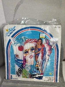 Vintage Intex The Wet Set Action Matte Beach Print Pool Float 1990 Style 59720 Neu in Verpackung - Bild 1 von 4