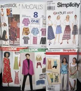Lot Of 6 Vintage Sewing Patterns Women Men Variety Sizes Years  90s, 2000's - Picture 1 of 13