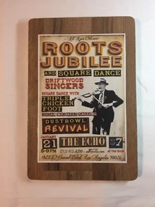 Wooden Festival Sign Roots Jubilee Old Time Music Bluegrass Decoupage wall art - Picture 1 of 5