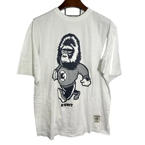 Camiseta blanca vintage G-UNIT para hombre mascota gorila 50 centavos hip hop rap rara talla XL - Imagen 1 de 8