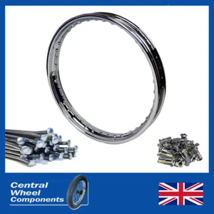 Chrome Rim & Spoke Set - 16x1.85 Ariel Full Width (Arrow & Leader) Front or Rear - Picture 1 of 5