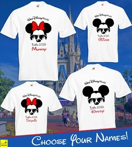 DisneyWorld Florida 2025 2026 Personalised T-Shirts Matching Family Mouse Gift - Picture 1 of 3