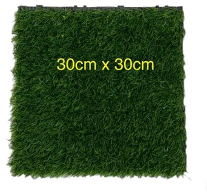 Artificial Grass Lawn Squares Patio Deck Tiles Fake Decking Balcony Garden - Picture 1 of 1