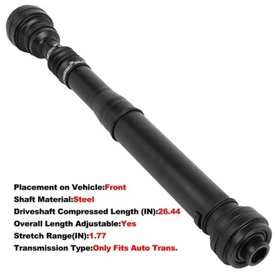Front Driveshaft 7P0521101E For VW Touareg 2011-16 V6 Porsche Cayenne 2011-2018 - Image 1 of 4