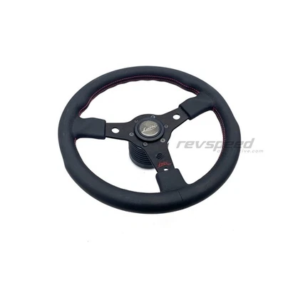 Volvo 264 265 244 245 Luisi Racing Steering Wheel Black Leather Hub Kit 350mm - Image 1 of 4
