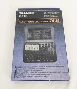 NEW Sharp Electronic Organizer 10KB YO-110 Clock Calendar Schedule Memo Vintage - Photo 1 sur 8