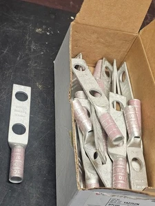 20PC BURNDY YAZ252N ALUM. 2 HOLE PINK DIE COMPRESSION LUGS (NIB) - Picture 1 of 7