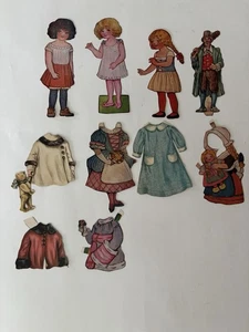 Vintage Paper Doll's w/ Outfits - Polly's Paper Playmates - Picture 1 of 4