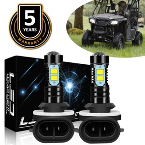 Pair Bright White LED Headlight Bulbs for Honda Pioneer 700-4 SXS700M4 2019-2024 - Picture 1 of 14