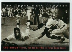 1994 Upper Deck All-Time Heroes #3 - Brock Safe at Home - HOF - Lou Brock
