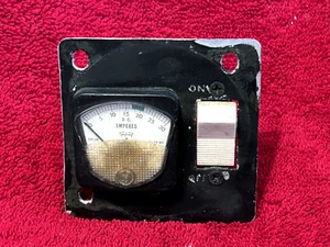 TRIPLET 1 3/4" AMPERES INDICATOR WITH ON/OFF ROCKER SWITCH IN PANEL - Picture 1 of 6