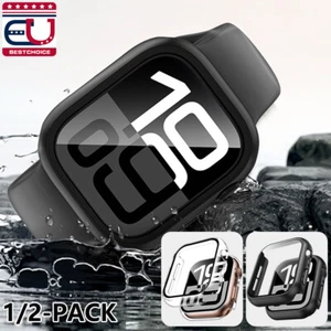 For Apple Watch Series 10 42/46mm Full Cover Hard PC Case with Tempered Glass - Photo 1 sur 13