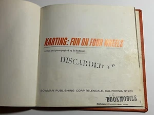 RARE Karting Fun On Four Wheels Book 1971 Ed Radlauer Bowmar Publishing Glendale - Imagen 1 de 6