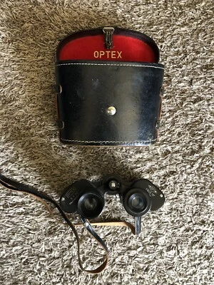 Vintage Optex Binoculars 6X30 Field 7.5 With Black Leather Case D1.3 - Image 1 of 4