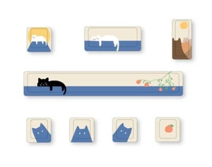 Keycap 8pc Set Cute Cats Carton Birthday Gift Computer Mechanical Boa Kid Anime - Picture 1 of 1