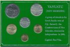 Vanuatu: 1981-83 6 Coin Unc Set Inc. 50 Vatu 1St Anniv. Of Independence
