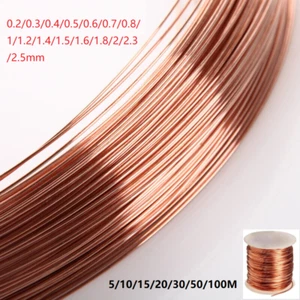 ALAMBRE DE COBRE REDONDO ALAMBRE DE COBRE PURO SÓLIDO 99,9% SIN RECUBRIMIENTO DESNUDO 0,2 mm a 2,5 mm - Imagen 1 de 7