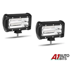 Dos luces de trabajo puntuales LED de 5" 72w 12/24v 24 para excavadora exavadora tractora - Imagen 1 de 5
