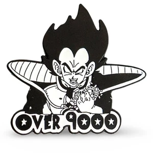 Dragon Ball Z Vegeta "IT’S OVER 9000!!!!" Pin Anime TV Manga Prince Saiyan Meme - Picture 1 of 6