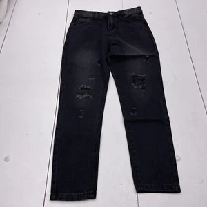 Shein Black Distressed Skinny Jeans Youth Girls Size 11-12 New - Picture 1 of 5
