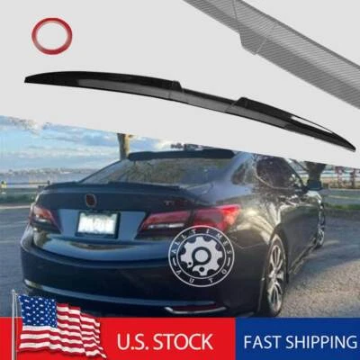 For Acura TLX ILX TL Sedan Rear Trunk Spoiler Wing Lip Tail Carbon Fiber Style Foto 1 de 4