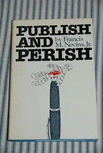 Vintage Hardcover -- Publish and Perish by Francis M Nevins, Jr --  1975 - Imagen 1 de 3