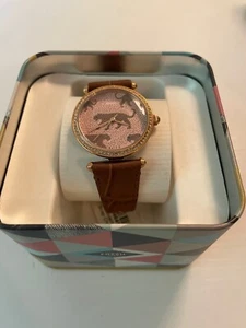 Fossil ES4683 Lyric Three-hand Brown Leather Watch 32mm - Picture 1 of 3