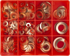 CHAMPION COPPER WASHERS ASSORTMENT KIT - IMPERIAL 20G - 260 Pcs CA225 - Picture 1 of 2