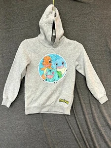 H&M Sudadera con Capucha Niño 6-8Y Gris Lentejuelas Abatibles Pokemon Algodón Polar Forrado Pullover - Imagen 1 de 9
