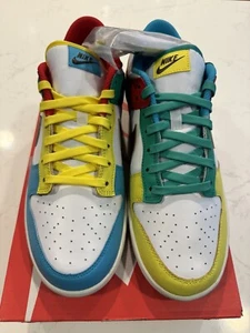 DH0952-100 Nike Dunk Low SE Free 99 White Light Chocolate Roma Green Mens US 11 - Picture 1 of 7