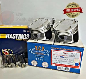 YCP 75.5mm Oversize HighCompression Pistons + Rings Honda Crx SI Civic D16 88-00 - Bild 1 von 6