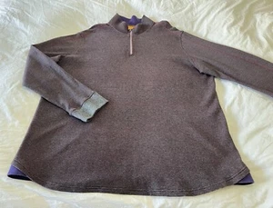 Robert Graham | Men’s SZ 3XLT | Purple Long Sleeve 1/4 Zip Pull Over - Picture 1 of 7