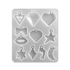 3Styles Earring Combination Ornament Molds Love Crossed Leaves Moon Star Mold