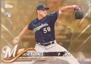 Actualización Topps Gold Parallel 2018 #US40 Jacob Barnes/2018 Brewers RC - Imagen 1 de 1
