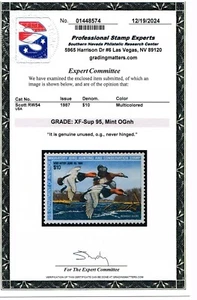 EXCEPTIONAL SCOTT #RW54 MINT PRISTINE OG NH - PSE CERT GRADED XF-SUPERB 95 - Picture 1 of 3