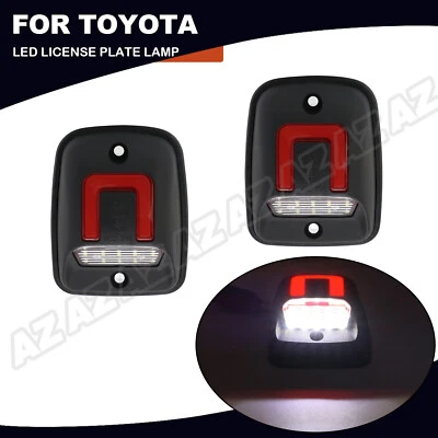 White Red LED License Plated Lights For Toyota Tacoma 1995-2004 T100 1992-1998 - Image 1 of 4