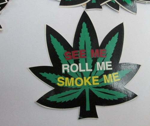POT STICKER COLLECTIBLE RARE VINTAGE 1990'S WINDOW DECAL MARIJUANA BUD ...