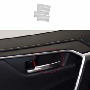4PCS Cover Trim Interior Door Bowl Fit For Toyota RAV4 2019-2023 Silver Steel - Picture 1 of 5