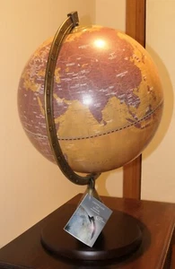 BNIB NEW Zoffoli World Globe Table model 800 Antique-style rotating timber base - Picture 1 of 13